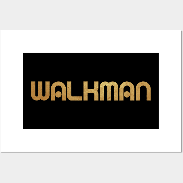 Walkman retro gold Wall Art by Dashu